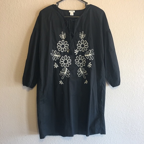 J. Crew Dresses & Skirts - J. Crew | Embroidered black dress